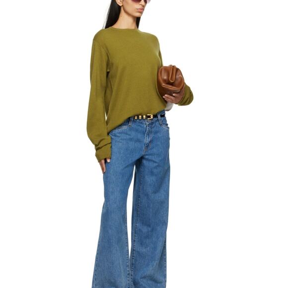 Levi's Blue '94 Baggy Wide Leg Jeans Raw Distressed Hem Size 29 Cropped - Picture 13 of 13